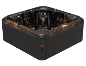 HYDROSAN - Wanna SPA Jacuzzi ogrodowe z hydromasażem 5-osobowa 200x200 cm 230V MAGMA GOLD OBUDOWA ANTRACYT SPA752