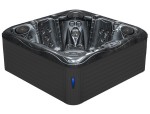HYDROSAN - Wanna SPA Jacuzzi ogrodowe z hydromasażem 5-osobowa 200x200 cm 230V CZARNA FALA OBUDOWA ANTRACYT SPA752
