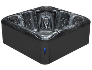 HYDROSAN - Wanna SPA Jacuzzi ogrodowe z hydromasażem 5-osobowa 200x200 cm 230V CZARNA FALA OBUDOWA ANTRACYT SPA752