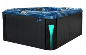 HYDROSAN - Wanna SPA Jacuzzi ogrodowe z hydromasażem 3-osobowa 210x170 cm 230V NIEBIESKA FALA OCEANU OBUDOWA ANTRACYT SPA530