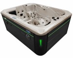HYDROSAN - Wanna SPA Jacuzzi ogrodowe z hydromasażem 3-osobowa 210x160 cm CAPPUCCINO OBUDOWA ANTRACYT SPA102