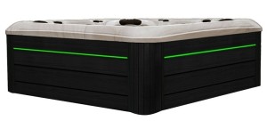 HYDROSAN - Wanna SPA Jacuzzi ogrodowe z hydromasażem 5-osobowa 230x230 cm CAPPUCCINO OBUDOWA ANTRACYT SPA347