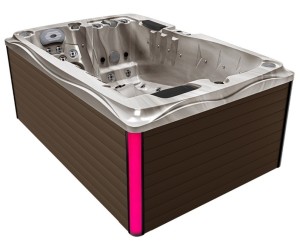 HYDROSAN - Wanna SPA Jacuzzi ogrodowe z hydromasażem 2-osobowa 200x135 cm 230V CAPPUCCINO OBUDOWA KAWA SPA749