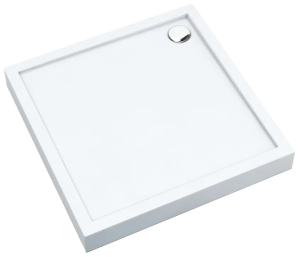 SCHEDPOL SCHEDLINE COLLECTION Brodzik kwadratowy CAMERON SMOOTH WHITE (biały gładki) 100x100x12 z systemem STABILSOUND PLUS 3ST.C1K-100100 - Darmowa dostawa