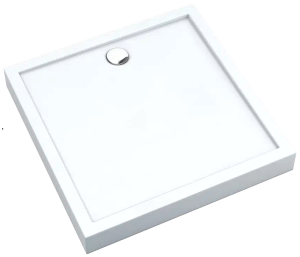 SCHEDPOL SCHEDLINE COLLECTION Brodzik kwadratowy CAMERON SMOOTH WHITE (biały gładki) 100x100x12 z systemem STABILSOUND PLUS 3ST.C2K-100100 - Darmowa dostawa