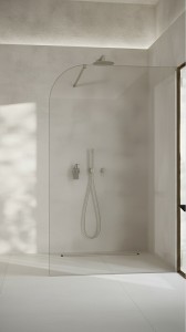 ADNaturalnie Kabina prysznicowa WALK IN przyścienna GARDA WALL 110x194 cm szkło transparentne wykończenie CHROM z powłoką NANO SPR-005TR-110CH