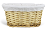 CORSAN - Koszyk wiklinowy organizer NATURA OWALNY z wyściółką ECRU 30x20x15 cm 730S