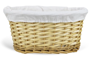 CORSAN - Koszyk wiklinowy organizer NATURA OWALNY z wyściółką ECRU 30x20x15 cm 730S