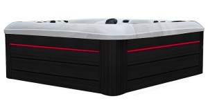 HYDROSAN - Wanna SPA Jacuzzi ogrodowe z hydromasażem 5-osobowa 230x230 cm BIAŁY MARMUR OBUDOWA ANTRACYT SPA347
