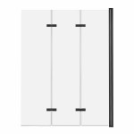 ADNaturalnie Parawan nawannowy trzyczęściowy składany SAJNO 120x150 cm szkło transparentne wykończenie CZARNE z powłoką NANO SPW-003-120CZ