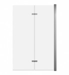 ADNaturalnie Parawan nawannowy dwuczęściowy składany JEZIORAK 100x150 cm szkło transparentne wykończenie CHROM z powłoką NANO SPW-002-100CH