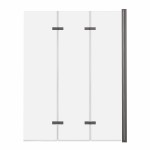 ADNaturalnie Parawan nawannowy trzyczęściowy składany SAJNO 100x150 cm szkło transparentne wykończenie GRAFIT SZCZOTKOWANY z powłoką NANO SPW-003-100GSZ