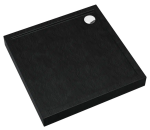 SCHEDPOL SCHEDLINE COLLECTION Brodzik kwadratowy CAMERON BLACK STONE (czarny kamień) 80x80x12 z systemem STABILSOUND PLUS 3ST.C1K-8080/C/ST - Darmowa dostawa