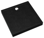 SCHEDPOL SCHEDLINE COLLECTION Brodzik kwadratowy CAMERON BLACK STONE (czarny kamień) 90x90x12 z systemem STABILSOUND PLUS 3ST.C2K-9090/C/ST - Darmowa dostawa