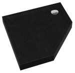 SCHEDPOL SCHEDLINE COLLECTION Brodzik pięciokątny CAMERON BLACK STONE (czarny kamień) 80x80x12 z systemem STABILSOUND PLUS 3ST.C1PK-8080/C/ST - Darmowa dostawa