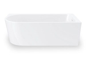 Corsan Wanna narożna INVELIA PRAWA 160x75 z PRZELEWEM SZCZELINOWYM i korkiem KLIK-KLAK kolor ZŁOTY  V220LPGL - DARMOWA DOSTAWA 