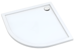 SCHEDPOL SCHEDLINE COLLECTION Brodzik półokrągły SHARPER SMOOTH WHITE (biały gładki) 80x80x4,5 z systemem STANDARD PLUS 3S.S1O-8080 - Darmowa dostawa