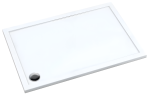 SCHEDPOL SCHEDLINE COLLECTION Brodzik prostokątny SHARPER SMOOTH WHITE (biały gładki) 80x120x4,5 ODPŁYW W NAROŻNIKU z systemem STANDARD PLUS 3S.S1P-80120 - Darmowa dostawa