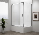 POLYSAN Kabina prysznicowa prostokątna uniwersalna drzwi przesuwne DEEP 75x110x165 szkło transparentne MD1116MD3116