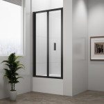 POLYSAN Drzwi prysznicowe składane uniwersalne DEEP 100x165 szkło transparentne kolor BLACK (czarny mat) MD1910B