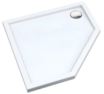 SCHEDPOL SCHEDLINE COLLECTION Brodzik pięciokątny SHARPER SMOOTH WHITE (biały gładki) 90x90x5 z systemem STANDARD PLUS 3S.S1PK-9090 - Darmowa dostawa
