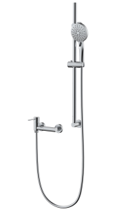 CORSAN - Bateria  LUGO natryskowa ścienna z zestawem prysznicowym CHROM CMZ7551CH - DARMOWA DOSTAWA