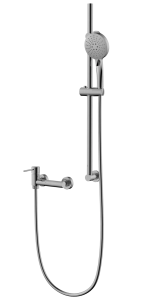 CORSAN - Bateria  LUGO natryskowa ścienna z zestawem prysznicowym STAL SZCZOTKOWANA CMZ7551BSL - DARMOWA DOSTAWA