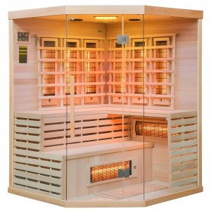 HYDROSAN SAUNA INFRARED-podczerwień sucha ALTA4 pięciokątna 4-5 osobowa niskotemperaturowa 150x150x200 cm o mocy 2580W