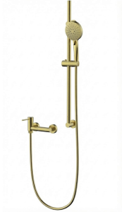 CORSAN - Bateria  LUGO natryskowa ścienna z zestawem prysznicowym ZŁOTA SZCZOTKOWANA CMZ7551BGL - DARMOWA DOSTAWA