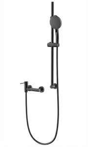 CORSAN - Bateria  LUGO natryskowa ścienna z zestawem prysznicowym GRAFITOWA/GunMetal CMZ7551GM - DARMOWA DOSTAWA