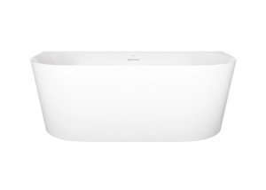 Corsan Wanna przyścienna MONO SLIM 160x75 z wykończeniem i korkiem klik-klak kolor BIAŁY E029LSWH - DARMOWA DOSTAWA 