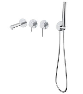 CORSAN - Bateria  LUGO wannowa ścienna podtynkowa z punktowym zestawem prysznicowym CHROM CMB7554CH - DARMOWA DOSTAWA