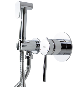 CORSAN - Bateria LUGO bidetowa podtynkowa z wężem CHROM CMB7570CH - DARMOWA DOSTAWA