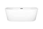Corsan Wanna przyścienna MONO SLIM 160x75 z wykończeniem i korkiem klik-klak kolor CZARNY E029LSBL - DARMOWA DOSTAWA 