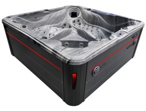 HYDROSAN - Wanna SPA Jacuzzi ogrodowe z hydromasażem 5-osobowa 230x230 cm ODYSSEY OBUDOWA ANTRACYT SPA702