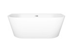 Corsan Wanna przyścienna MONO 170x80 z szeroką krawędzią i wykończeniem chrom E-030XL - DARMOWA DOSTAWA
