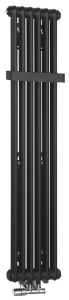 SAPHO Grzejnik łazienkowy FEDE 30,6x150 cm  6 segmentowy 634W kolor czarny mat IR191