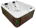 HYDROSAN - Wanna SPA Jacuzzi ogrodowe z hydromasażem 3-osobowa 210x170 cm BIAŁA PERŁA OBUDOWA KAWA SPA705