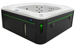 HYDROSAN - Wanna SPA Jacuzzi ogrodowe z hydromasażem 7-osobowa 250x230 cm BIAŁA PERŁA OBUDOWA ANTRACYT SPA406