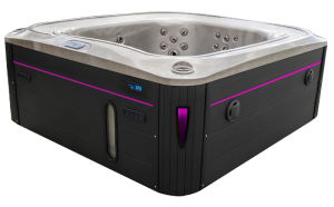 HYDROSAN - Wanna SPA Jacuzzi ogrodowe z hydromasażem 7-osobowa 250x230 cm CAPPUCCINO OBUDOWA ANTRACYT SPA406