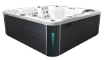 HYDROSAN - Wanna SPA Jacuzzi ogrodowe z hydromasażem 4-osobowa 200x200 cm BIAŁA PERŁA OBUDOWA ANTRACYT SPA566