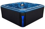 HYDROSAN - Wanna SPA Jacuzzi ogrodowe z hydromasażem 5-osobowa 220x220 cm NIEBIESKA FALA OCEANU OBUDOWA ANTRACYT SPA560