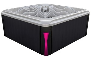 HYDROSAN - Wanna SPA Jacuzzi ogrodowe z hydromasażem 5-osobowa 220x220 cm CAPPUCCINO OBUDOWA ANTRACYT SPA560