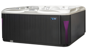 HYDROSAN - Wanna SPA Jacuzzi ogrodowe z hydromasażem 5-osobowa 200x200 cm 230V BIAŁA PERŁA OBUDOWA ANTRACYT SPA531