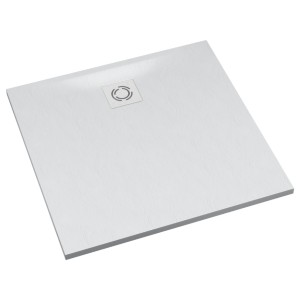 Schedline Brodzik kompozytowy Stabilsound Plus® Magnific White Stone (biały kamień) 80x80x3,5 cm, kwadratowy, Gwarancja 15 lat