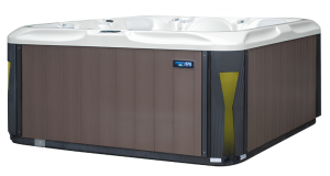 HYDROSAN - Wanna SPA Jacuzzi ogrodowe z hydromasażem 5-osobowa 200x200 cm 230V BIAŁA PERŁA OBUDOWA KAWA SPA531