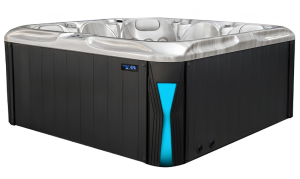 HYDROSAN - Wanna SPA Jacuzzi ogrodowe z hydromasażem 5-osobowa 200x200 cm 230V CAPPUCCINO OBUDOWA ANTRACYT SPA531