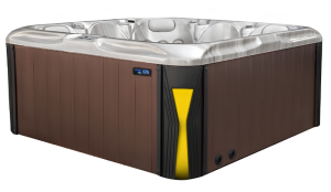 HYDROSAN - Wanna SPA Jacuzzi ogrodowe z hydromasażem 5-osobowa 200x200 cm 230V CAPPUCCINO OBUDOWA KAWA SPA531