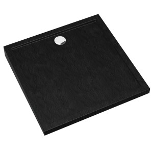 Schedline Brodzik akrylowy Sharper Black Stone (czarny kamień) 80x80x4,5 cm, kwadratowy, Gwarancja 7 lat