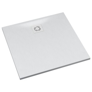 Schedline Brodzik kompozytowy Stabilsound Plus® Magnific White Stone (biały kamień) 90x90x3,5 cm, kwadratowy, Gwarancja 15 lat